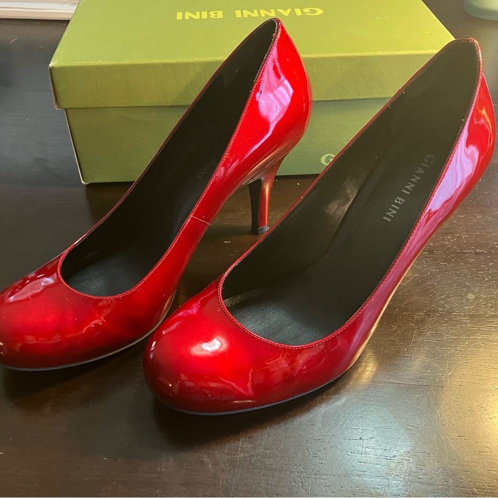 Gianni Bini Shiny Red Heels
